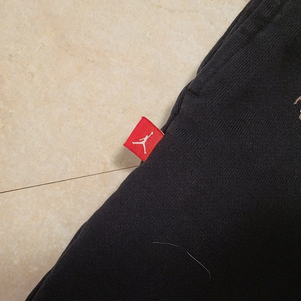 VTG Nike Air Jordan Mens M Medium All Over‎ Print Jumpman AOP Black Sweatpants